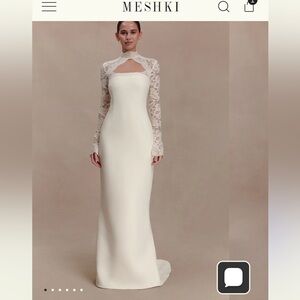 Meshki Aurelie Long Sleeve Lace Maxi Dress - Ivory